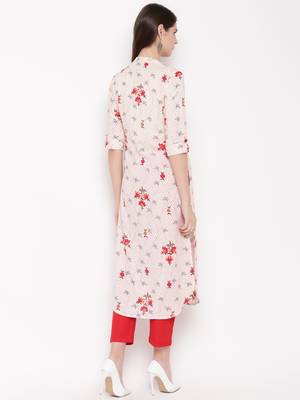 white printed rayon kurti 3
