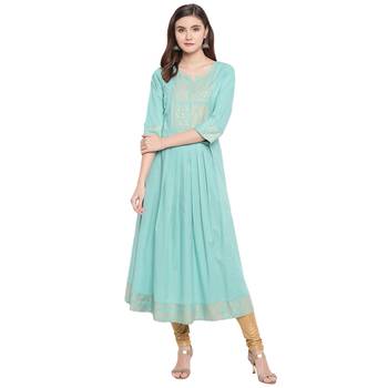 Blue Printed Kurtis 2