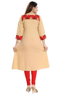 Red printed crepe kurtas-and-kurtis 3