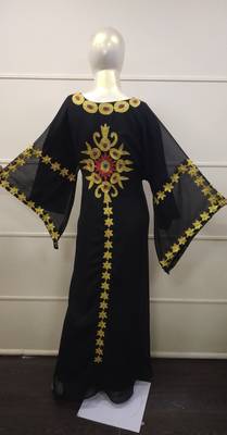 Traditional Arabic Maxi Dress Farasha Moroccan Maxi Tea Party Abaya Turkish Embroidery Caftan 5452 2