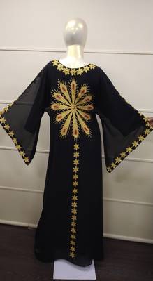 Traditional Arabic Maxi Dress Farasha Moroccan Maxi Tea Party Abaya Turkish Embroidery Caftan 5734 2