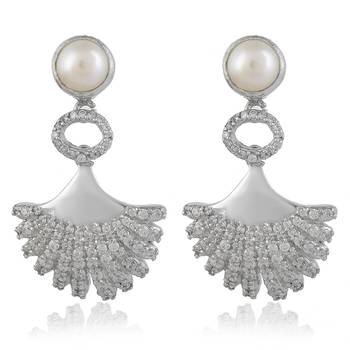 Silver pearl 925-sterling-silver-earrings 1