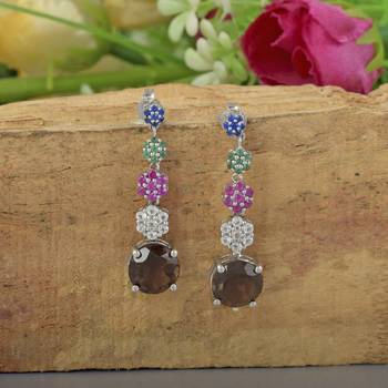 Silver quartz  925-sterling-silver-earrings 2