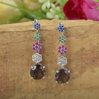 Silver quartz  925-sterling-silver-earrings 3