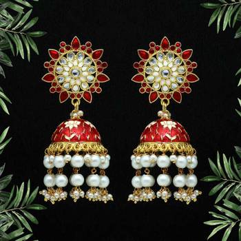 Red jhumkas 1