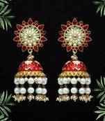 Red jhumkas