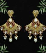 Maroon danglers-drops