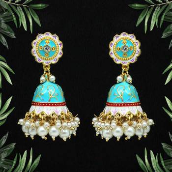 Turquoise jhumkas 1