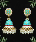 Turquoise jhumkas