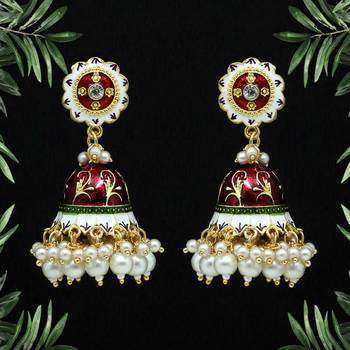Maroon jhumkas 1
