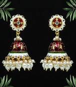 Maroon jhumkas