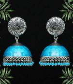 Turquoise jhumkas