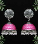 Magenta jhumkas