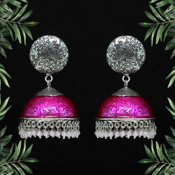 Pink jhumkas 1