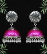 Pink jhumkas