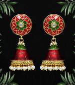 Red jhumkas