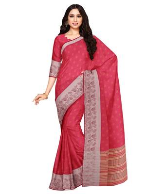 Mimosa Kanjivaram Style Art Silk saree Color: Pink  (5145-2829-SD-RNI) 1