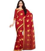 Mimosa Mysore Silk Style Crepe saree Color: Maroon  (4985-2773-SD-MRN)