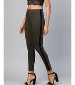 Olive Side Tape Jeggings