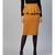 Mustard Jacquard Check Peplum Skirt
