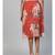 Red Floral Pleated Skirt