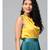 Mustard Cowl Neck Satin Top