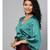Emerald Green Wrap Crop Satin Top