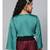 Emerald Green Wrap Crop Satin Top
