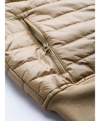 Khaki Hooded Crop Bomber Puffer Jacket 5