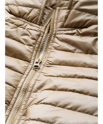 Khaki Hooded Crop Bomber Puffer Jacket 6