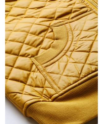 Mustard Quilted Bomber Jacket 6