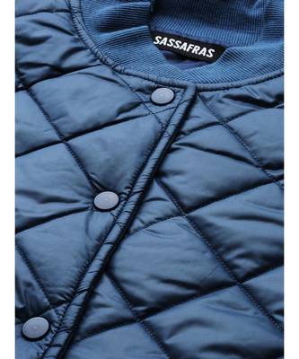 Teal Front Snap Button Quilted Puffer Jacket 5
