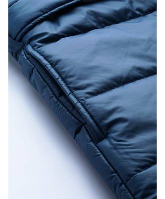 Teal Belted Longline Hooded Quilted Jacket 6