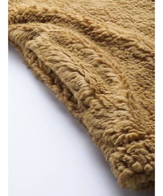 Mustard Drawstring Faux Fur Jacket 6