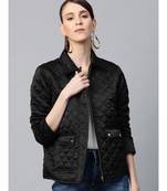 Black Satin Quilted Jacket