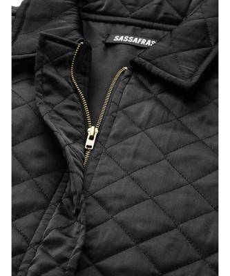 Black Satin Quilted Jacket 5