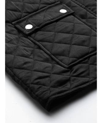 Black Satin Quilted Jacket 6