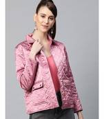 Lavender Satin Quilted Jacket