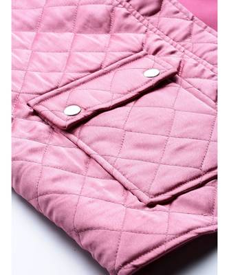 Lavender Satin Quilted Jacket 6