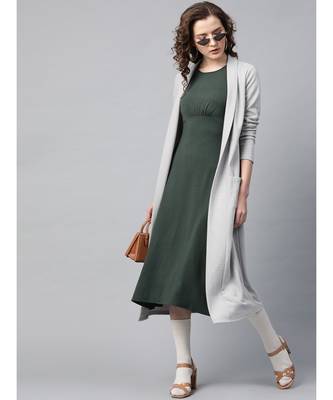 Grey Rib Front Open Longline Shrug 4