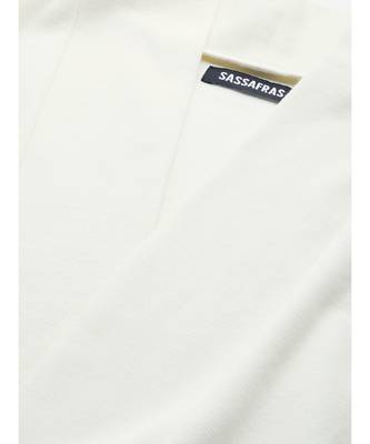 Off White Rib Front Open Longline Shrug 5