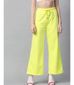 Yellow Flared Sweat Pants
