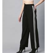 Black Side Tape Flared Sweat Pants
