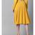 Mustard Rib Pleated Skirt