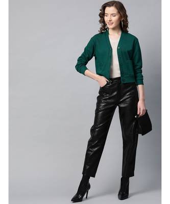 Green Front Button Cardigan 4