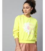 Yellow Floral Print Sweatshirt