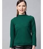 Emerald High Neck Rib Top