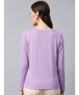 Purple Henley Full Sleeve T-shirt 3