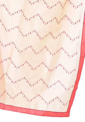 Salwar Studio Women's Coral Red & Beige Embroidered Unstitch Dress Material with Dupatta 5