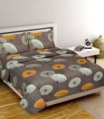 Ridan Cotton Blend Multicoloured Printed Double Bed Sheet With Pillow Cover